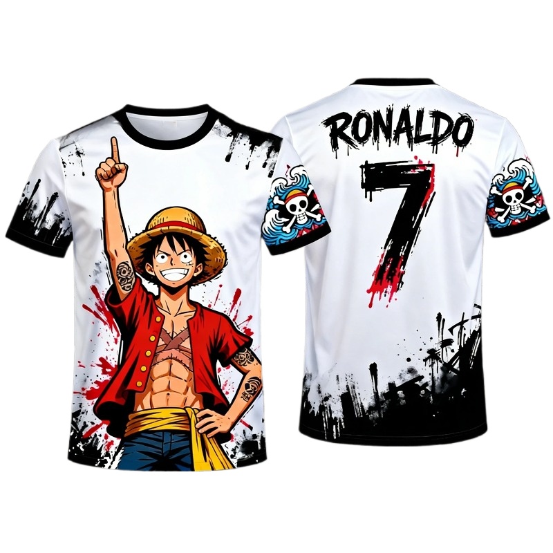 One Piece Luffy No.7 Co-brande - Streetwear Brand Jersey recension och pris